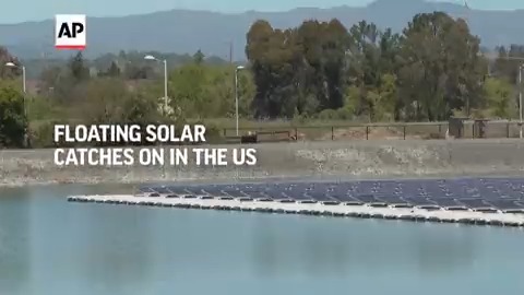 Floating solar panel farms are beginning to boom in the United States after a rapid rise in Asia. They're attractive not just for their clean power and lack of a land footprint, but because they also conserve water by preventing evaporation.