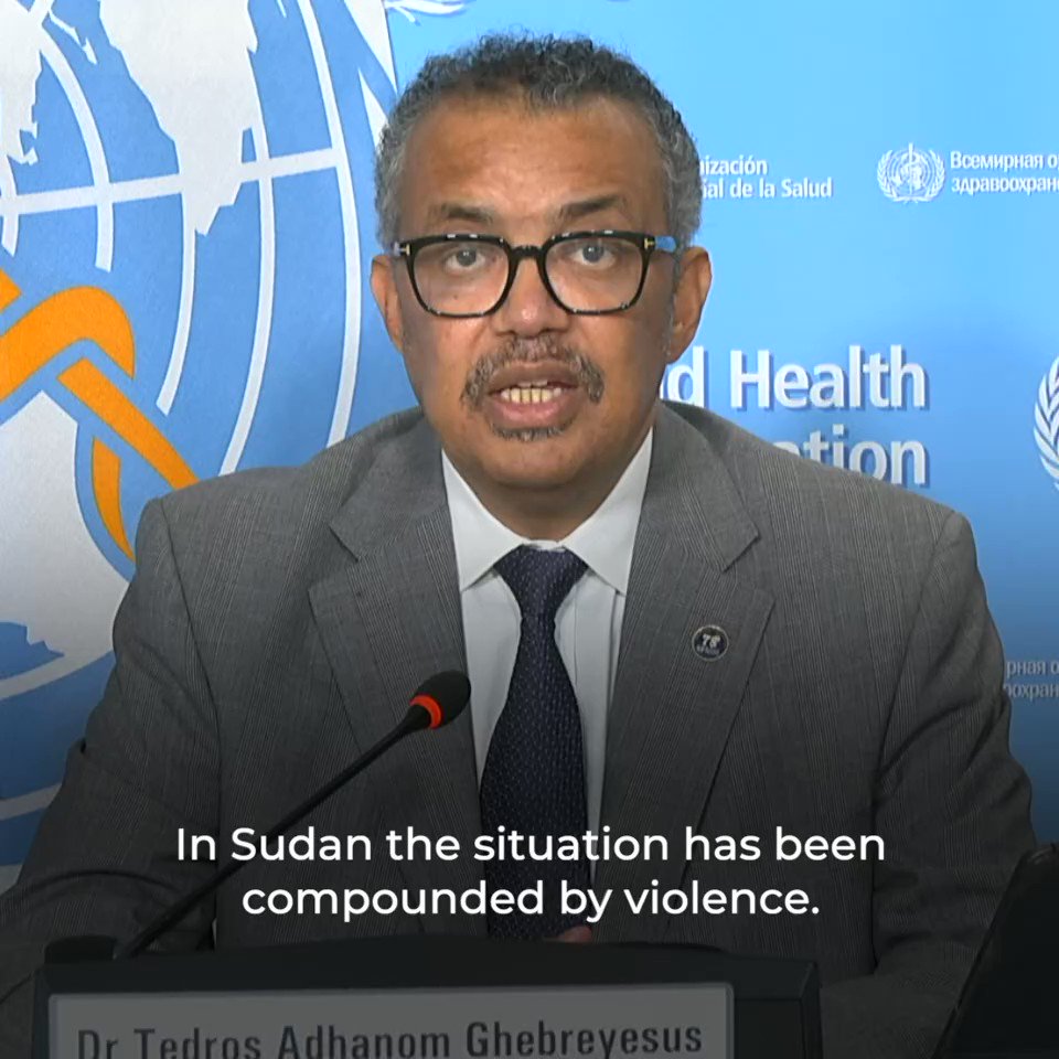 In #Sudan the situation has been compounded by violence. We urge all parties to resume ceasefire negotiations, stop the fighting, withdraw from health facilities, protect health workers and support the delivery of lifesaving supplies.