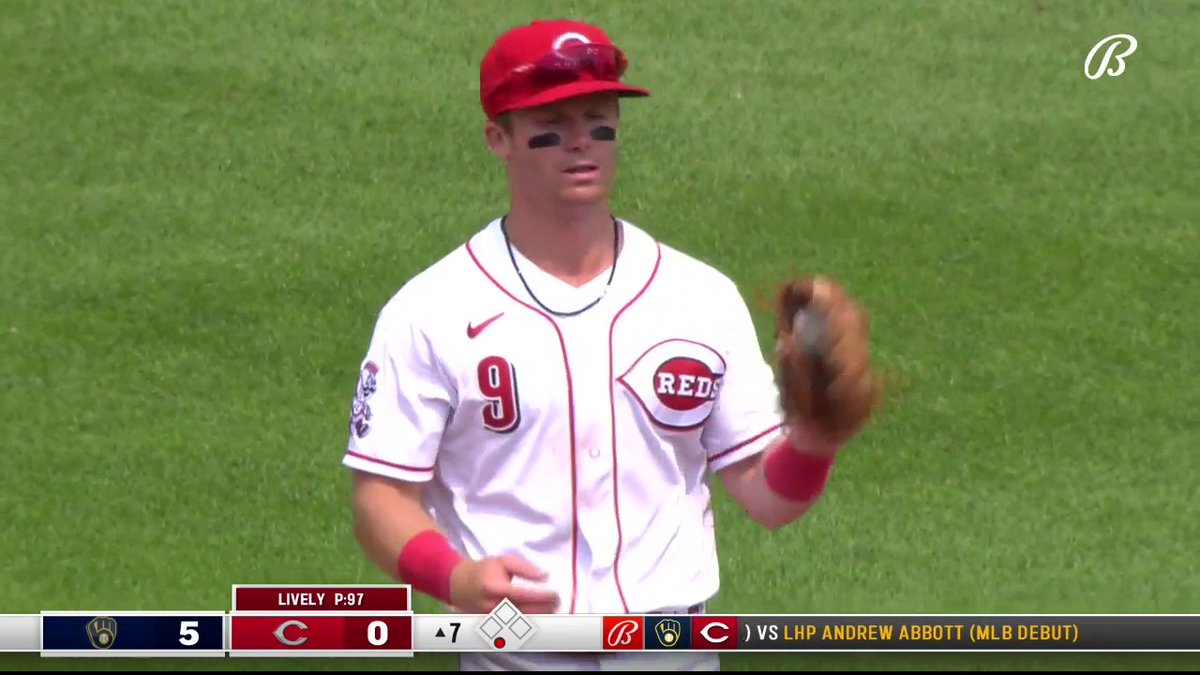 A defensive gem by Matt McLain as he flashes the leather and takes one away! 💎 Matthew McLain Cincinnati Reds