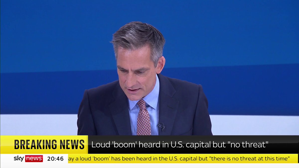 BREAKING: A mysterious loud 'boom' has been heard by residents in Washington DC but there is "no threat at this time" says the DC Homeland department. 📺 Sky 501, Virgin 602, Freeview 233 and YouTube