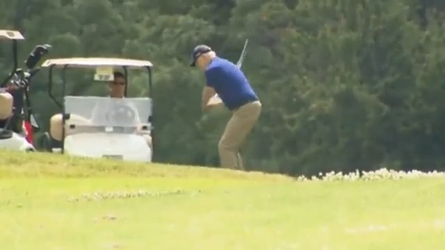 Biden spent his Sunday afternoon attempting to swing a golf club with his brother, James — another key player in the Biden family corruption scandal. Both have spent years cashing in on the family name.