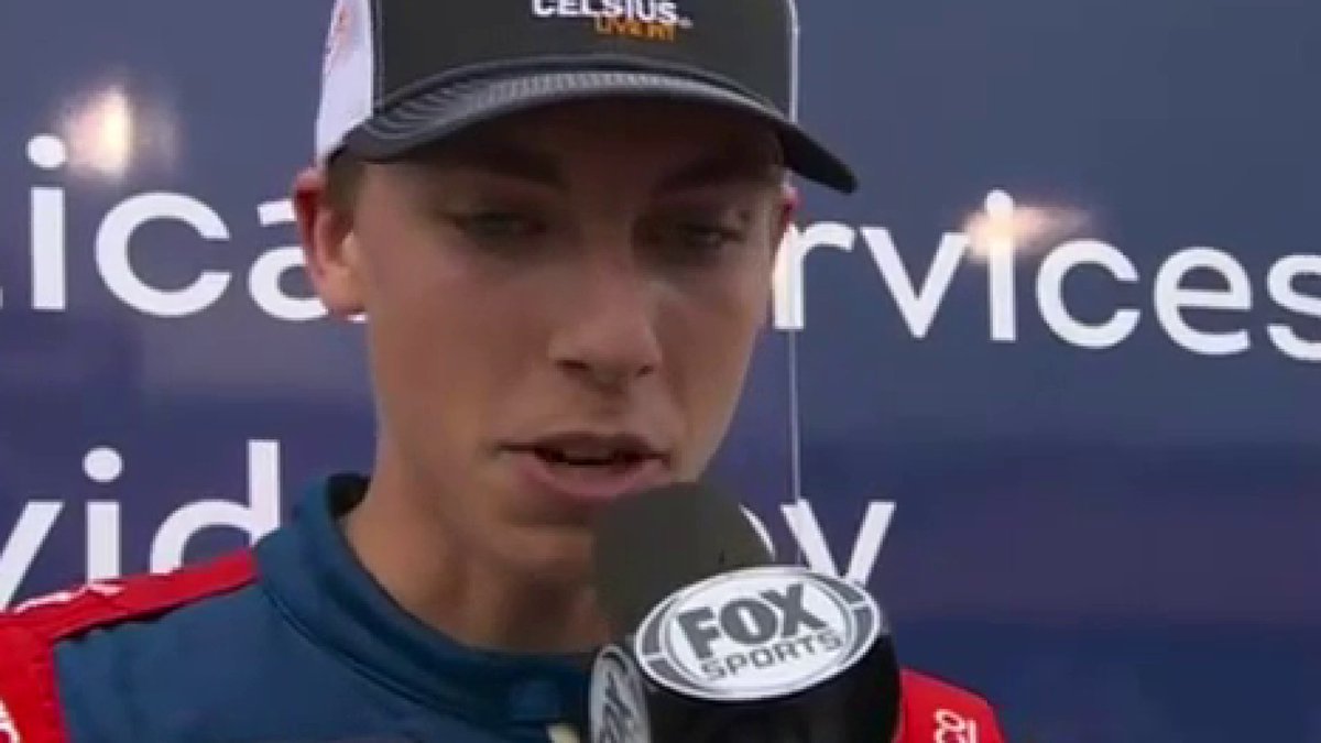Talking with Carson Hocevar after his NASCAR Cup Series debut ends early in St. Louis.