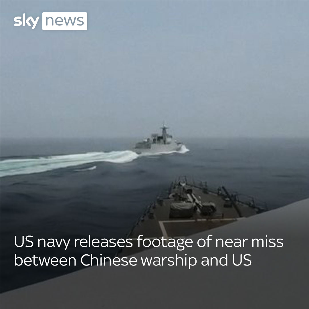 The US and Canadian navies were conducting a joint exercise in the Taiwan Straight when the Chinese warship cut in front of the US destroyer. See more here 👉
