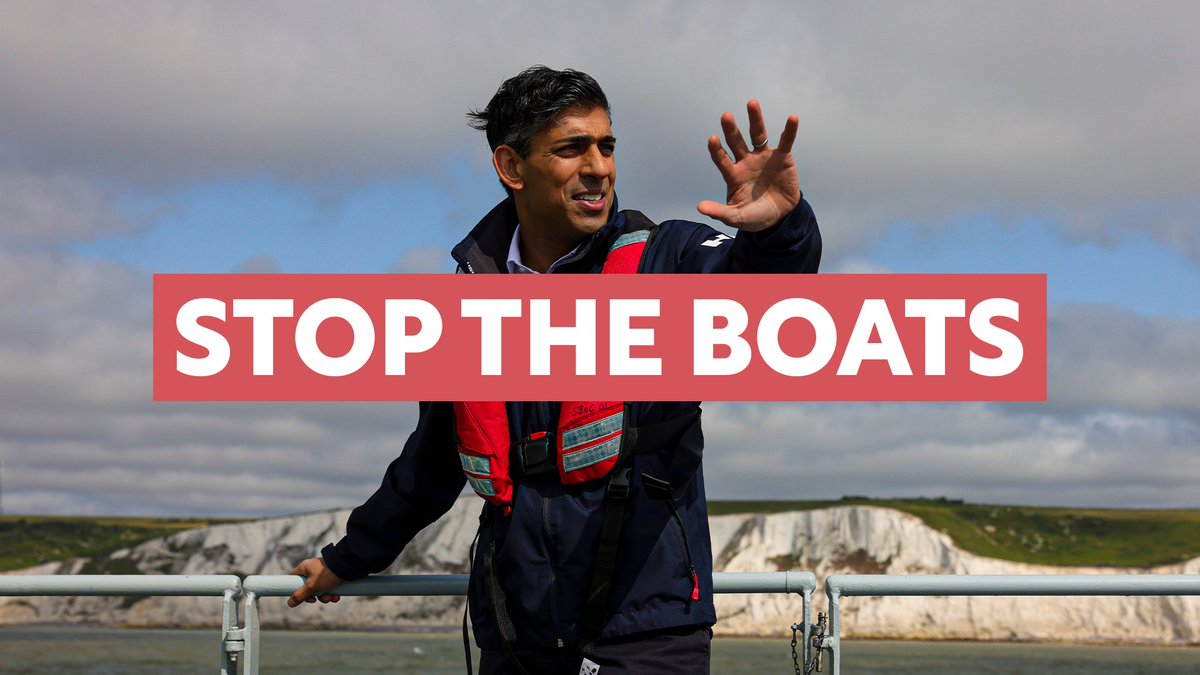 Small boat crossings are down 20%. But we need to go further. Under my leadership, we will stop the boats.
