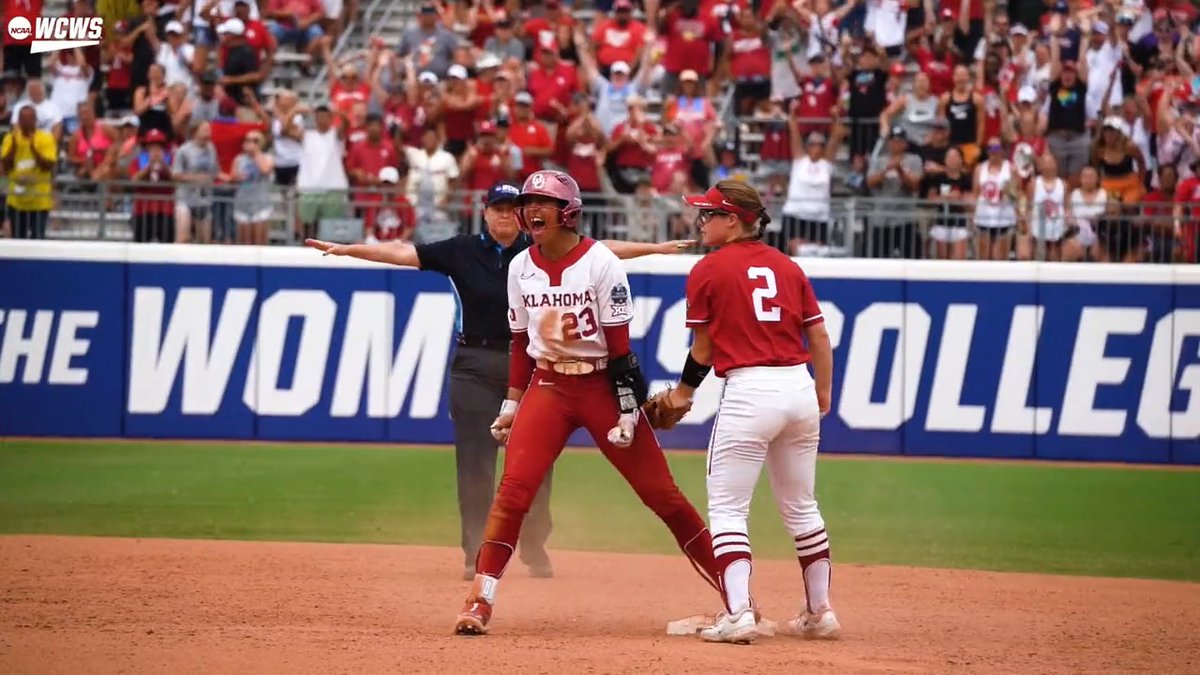 Game 1️⃣1️⃣ Cinematic Recap Oklahoma Softball defeats Stanford, 4-2, in an epic extra innings battle to advance to the Championship Series! #WCWS