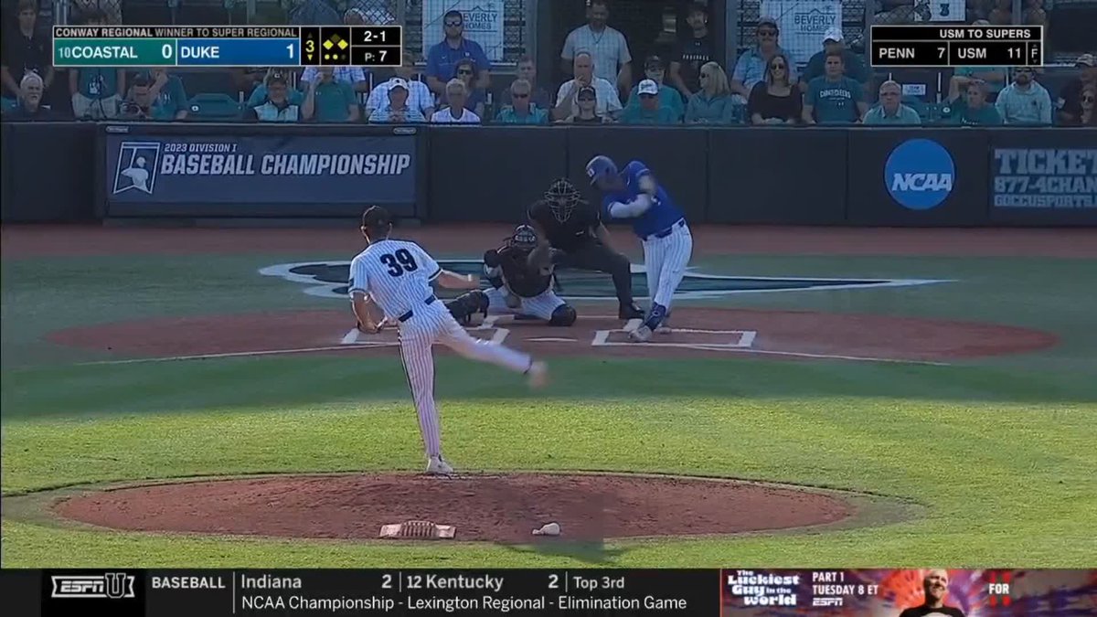 ALEX STONE THREE-RUN HOMER. B3 | Duke 4, CCU 0 | #BlueCollar