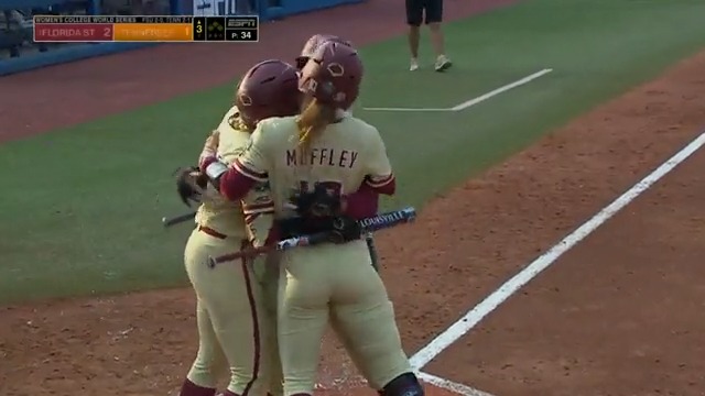 When your first home run of the year is on the biggest stage! 👏 Bk #WCWS x 🎥 ESPN / Florida State Softball 🥎