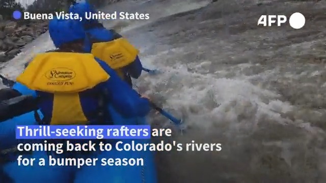 A healthy Rocky Mountain snowpack looks set to offer a bumper season for thrill-seeking white water rafters on Colorado's rivers. Full story by Huw Griffith: 🎥 by Sébastien Vuagnat