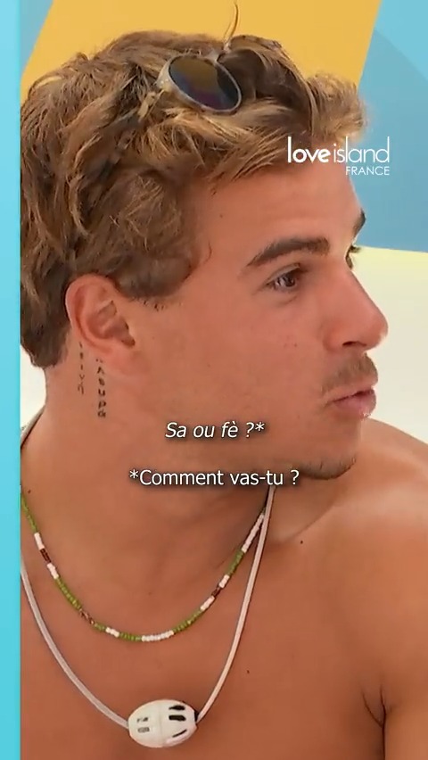 "Bèl bonjou" On a rarement vu Edgar aussi concentré que quand Cindy l'initie au créole 😂 #REPLAY #LoveIslandFr ▶