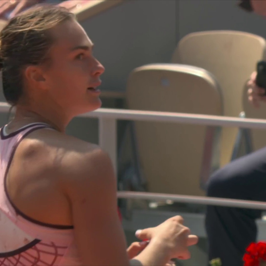 Aryna Sabalenka gets the better of Elina Svitolina to advance to the French Open semi-finals! 📈 The two do not share a handshake at the net ❌ #RolandGarros