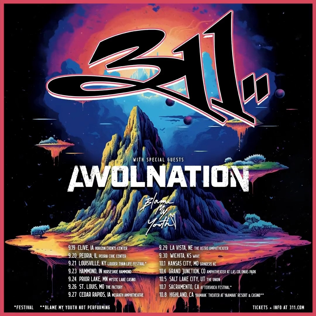 FALL TOUR, here we come!! We’re incredibly psyched to announce our 2023 US TOUR with awolnation and Blame My Youth, September 19 - October 8! Pre-sales start today - Thursday. Tickets on sale Friday 10am local: