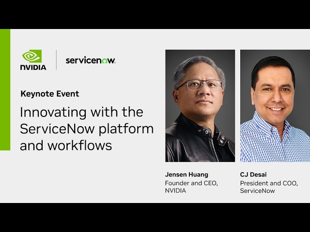 Watch our Founder and CEO Jensen Huang and ServiceNow President and COO CJ Desai talk about the recent partnership, the future of #AI as an industry, and how #generativeAI models will transform enterprise #IT operations. Watch the entire video: