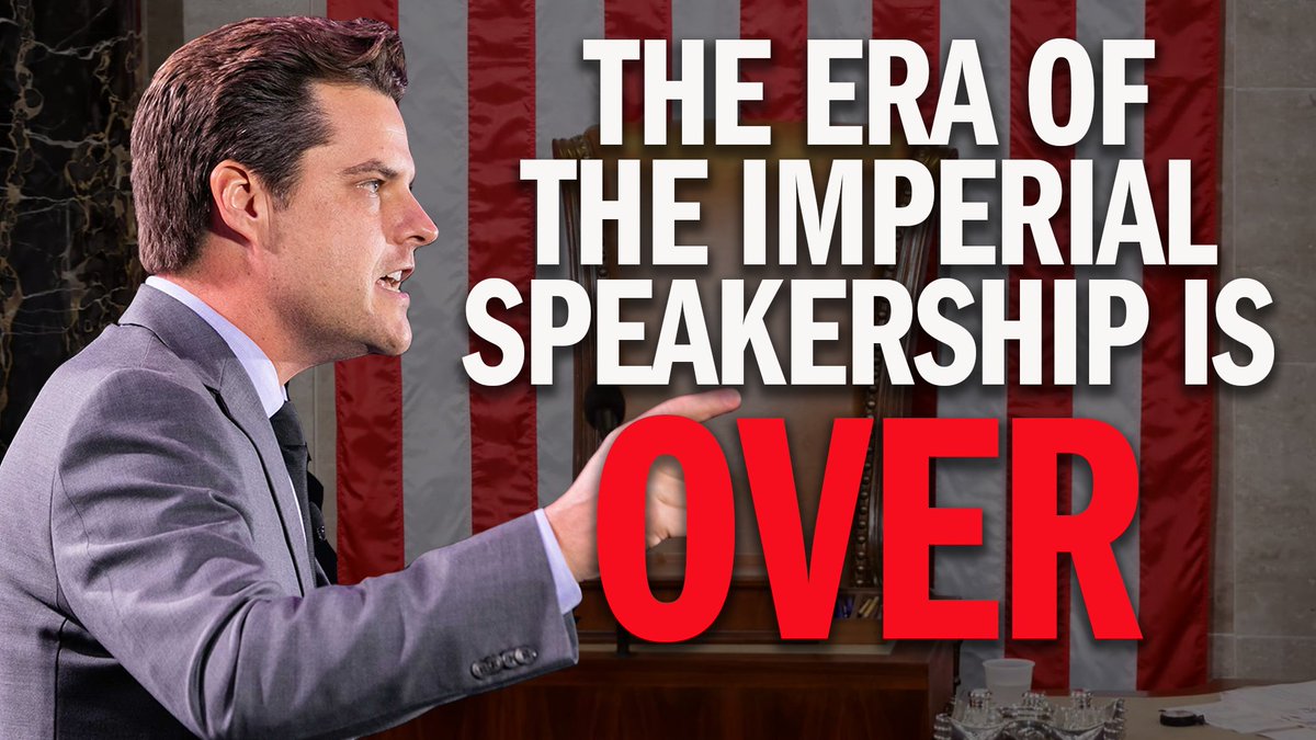 The era of the Imperial Speakership is OVER! I’m done with their failure theater.