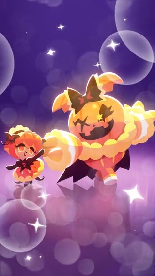 Pompon Appreciation Post 🖤 You’re all invited to Pompon’s Party! 🕯️🎃✨ #CookieRun #CookieRunKingdom #PumpkinPieCookie