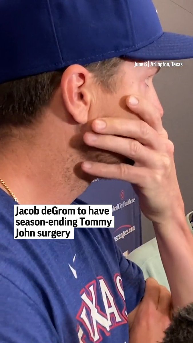 deGrom had to fight through tears when speaking to the media about his injury