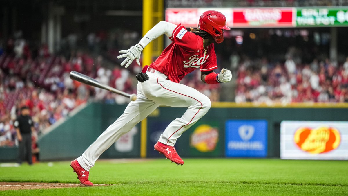 Elly De La Cruz's first big league hit came off the bat at 112 mph... Congrats, Elly De la cruz‼️