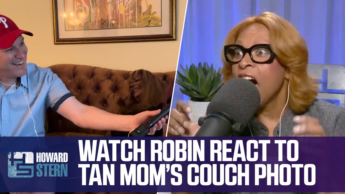 “It’s like ‘Where’s Waldo’,” Wolfie described while showing Howard and Robin footage of Tan Mom blending into her couch.