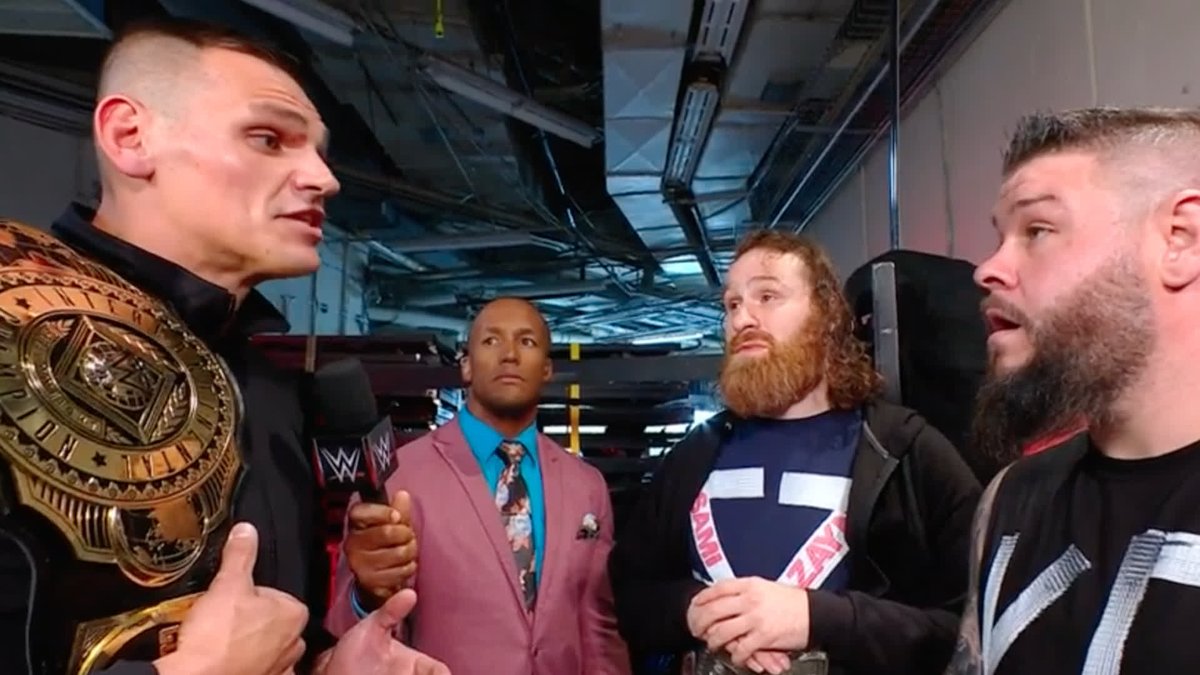 After Sami Zayn &amp; Kevin have their night crashed by #Imperium, KO and the Intercontinental Champion agree to an impromptu throwdown. #WWERaw