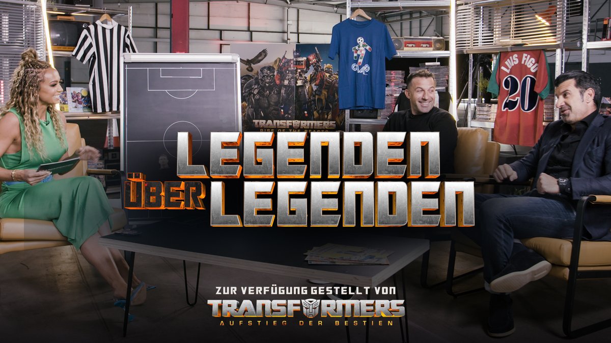 ⭐️ @kate_abdo wählt zusammen mit den Fußball-Ikonen Alessandro Del Piero und Luís Figo ihr fünfköpfiges All-Star-Team basierend auf #Transformers #AufstiegDerBestien.