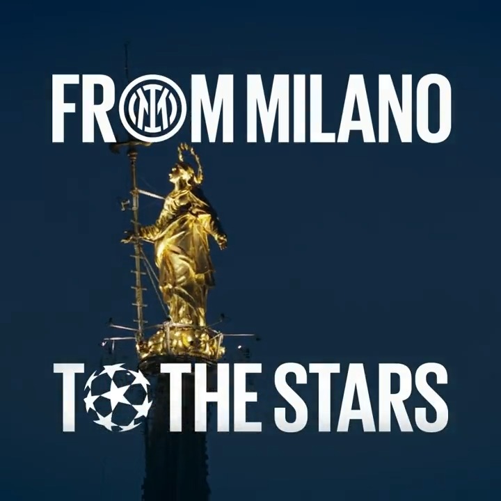 So why stop now? From Milano to the stars. ——————- Special thanks to Zoe Saldana and her beautiful voice 🖤💙 #ForzaInter #UCL #UCLFinal