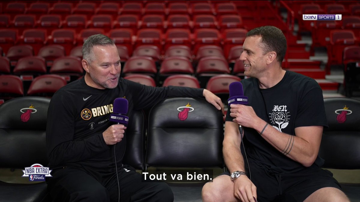 Alors celle-là, elle rentre immédiatement dans mon top 3 interviews. Moment magnifique avec le coach des Nuggets. #nbaextra