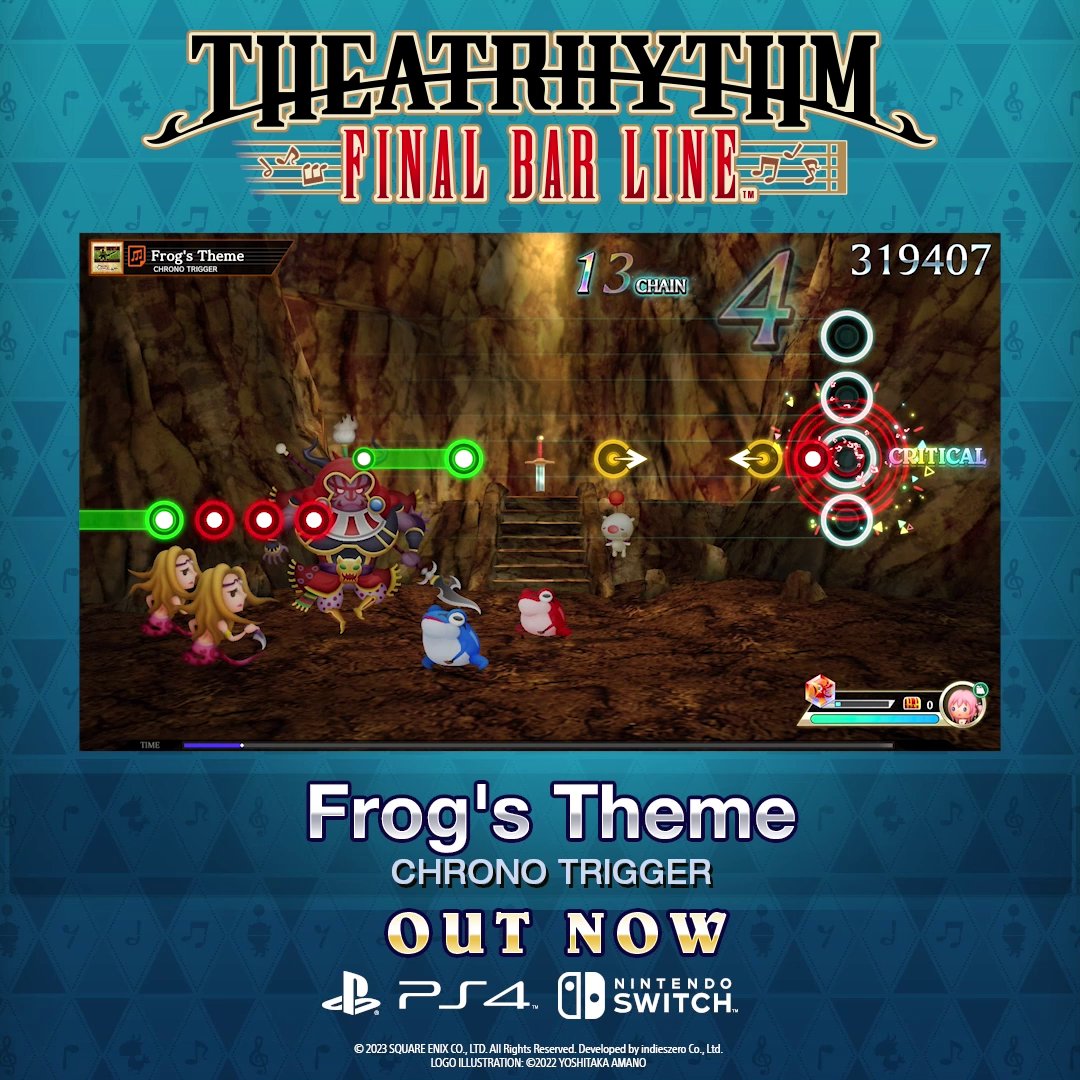 Whether you're BC or AD, may these melodies carry you home. The Chrono Trigger and Chrono Series Pack Vol.2 is now available in Theatrhythm Final Bar Line! Which of these triumphant tracks are you going to be trying out first?