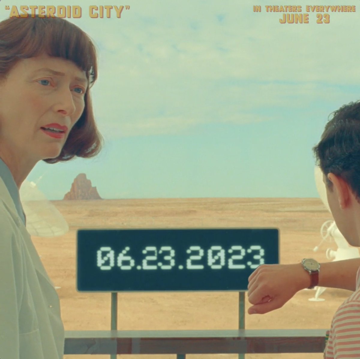 Save the date on your galactic calendar. #AsteroidCity is in NY/LA theaters June 16, everywhere June 23.
