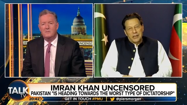 Imran Khan tells Piers Morgan Pakistan is like "Nazi Germany", saying it's currently "too dangerous" for him to see his sons. "People are frightened, they're picked up in the middle of the night." Imran Khan | Piers Morgan | Talk | #PMU
