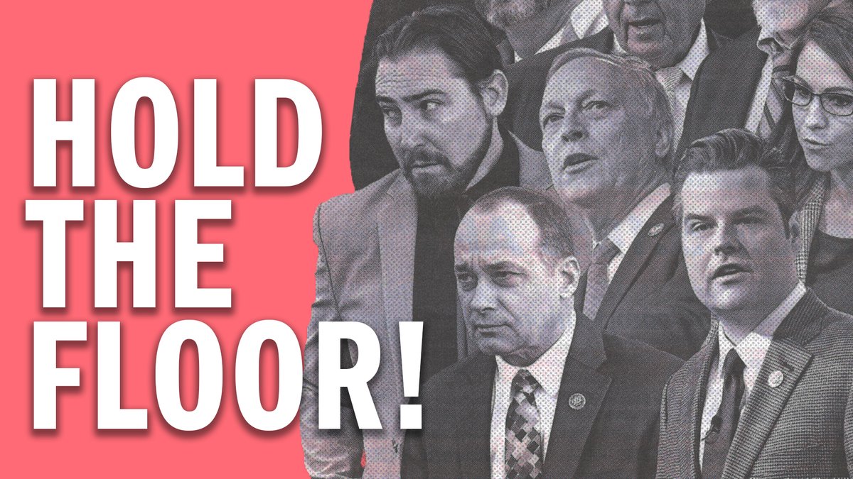 When Speaker McCarthy and House GOP Leadership couldn't hold the line on spending, they surrendered the ability to exclusively hold the floor. We are going to #HoldTheFloor and refuse to allow their failure theater to continue to play out.