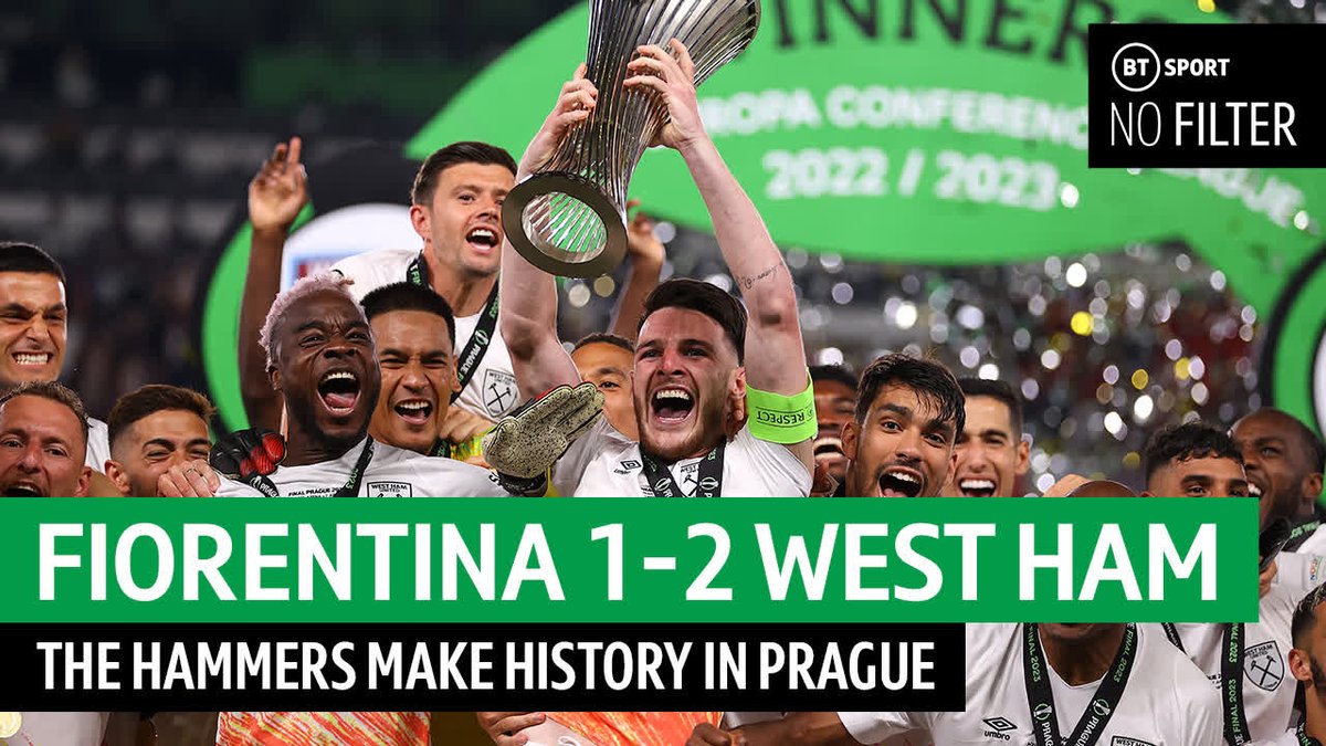 A historic night in Europe for West Ham! 🏆 Our #NoFilter cameras captured it all in Prague... 📹🤩 #UECLfinal