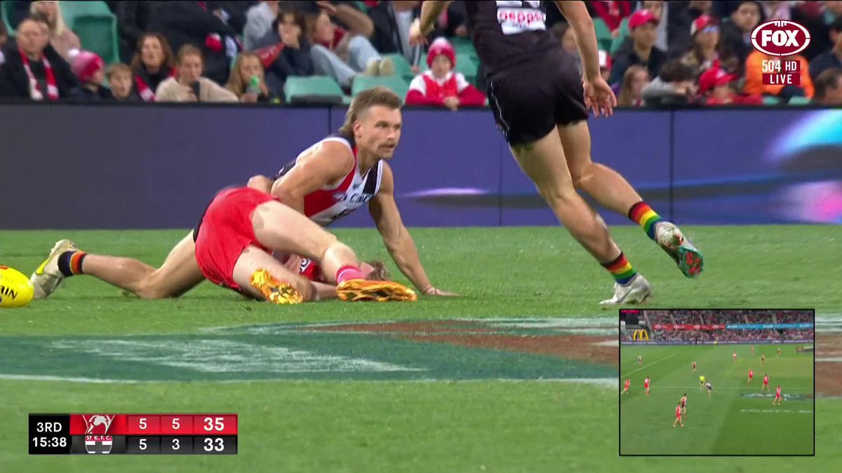 Is Dan Butler in any strife for this dangerous tackle? 🤔 📺 Watch #AFLSwansSaints LIVE on ch. 504 or stream on Kayo: ✍️ BLOG 🔢 MATCH CENTRE