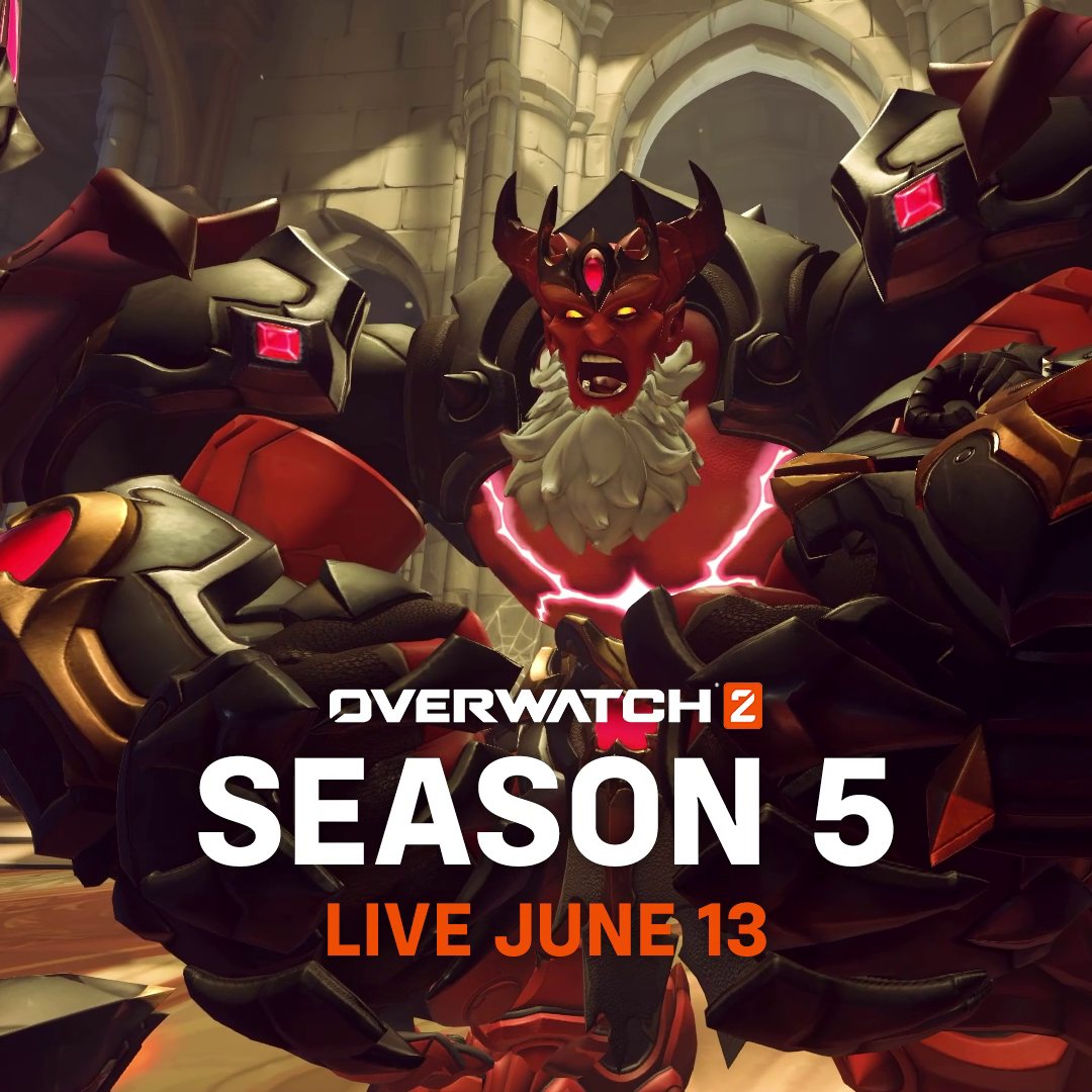 Demon Lord Reinhardt awaits 👹 #Overwatch2 Season 5 begins June 13 ✨