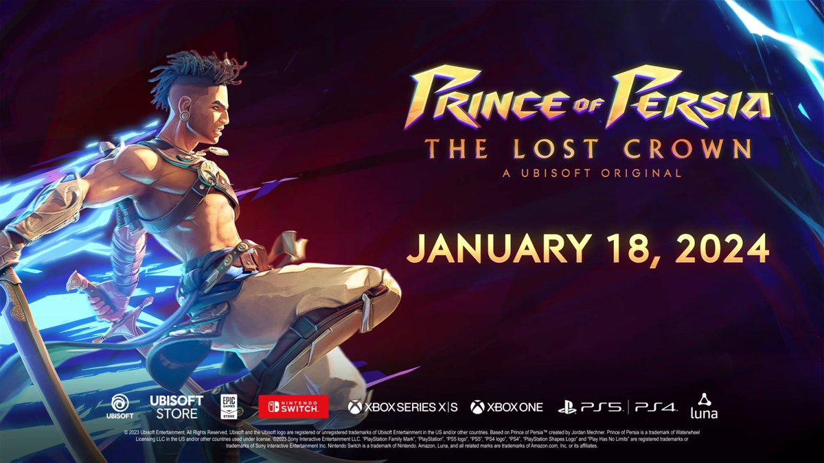 Presenting: Prince of Persia: The Lost Crown, an action-adventure platformer game set in a mythological Persian world. The new #PrinceofPersia releases on January 18th, 2024 on all platforms. See more gameplay at #UbiForward