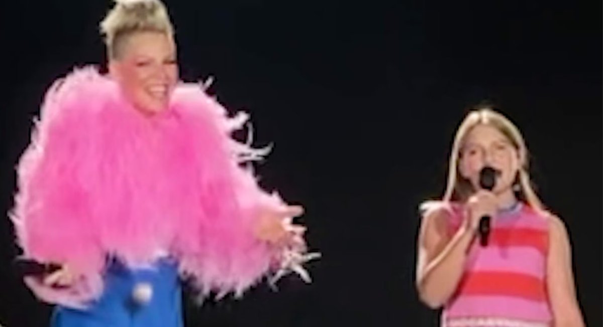 It runs in the family! Hear Pink's daughter perform a stunning rendition of "Cover Me in Sunshine" at opening night of Pink's Summer Carnival 2023.