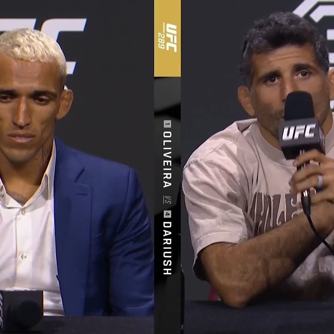 No underestimating here! @BeneilDariush coming in confident against Oliveira #UFC289