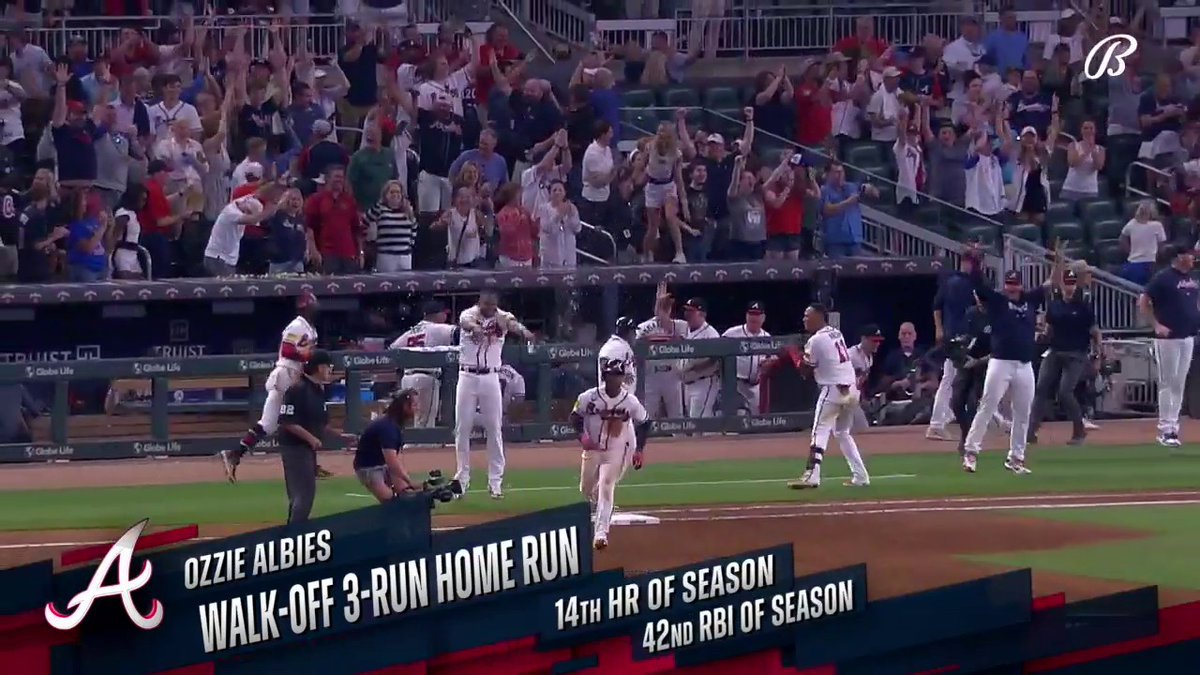 OZZIE ALBIES WALKOFF BOMB AS THE BRAVES COMPLETE THE COMEBACK