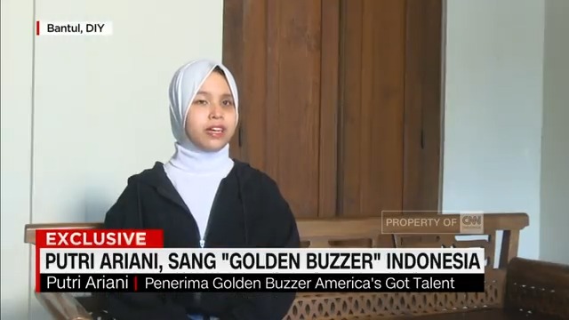 Putri Ariani mendapat Golden Buzzer dari Simon Cowell dalam audisi America's Got Talent 2023. Penyandang disabilitas yang duduk di kelas dua SMA asal Bantul ini, mengaku punya mimpi besar.