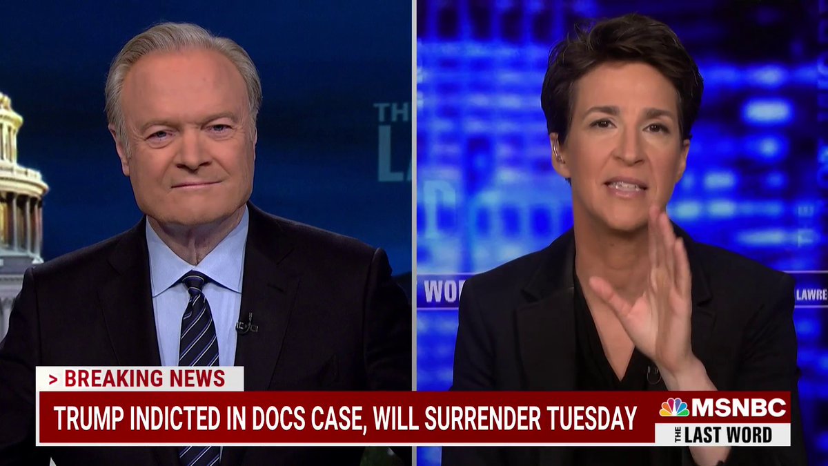 Rachel Maddow argues that where we went astray as a country was when the Republican Party elevated such a compromised person to be their standard bearer and presidential nominee. "Him getting indicted was an inevitability."