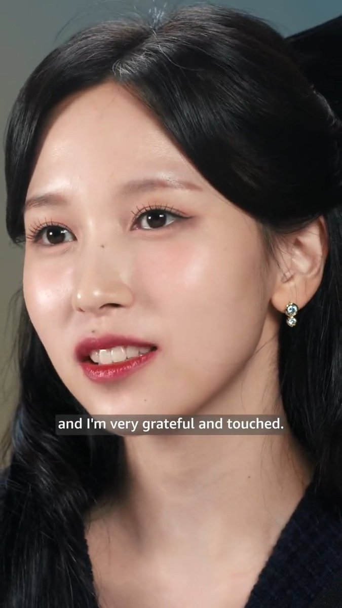 Mina: "Fans sometimes say 'thank you for being born' to me. When I hear those kinds of words, they make me feel like I have a purpose in life and I'm very grateful and touched." Thank you for being a singer Mina 🥺