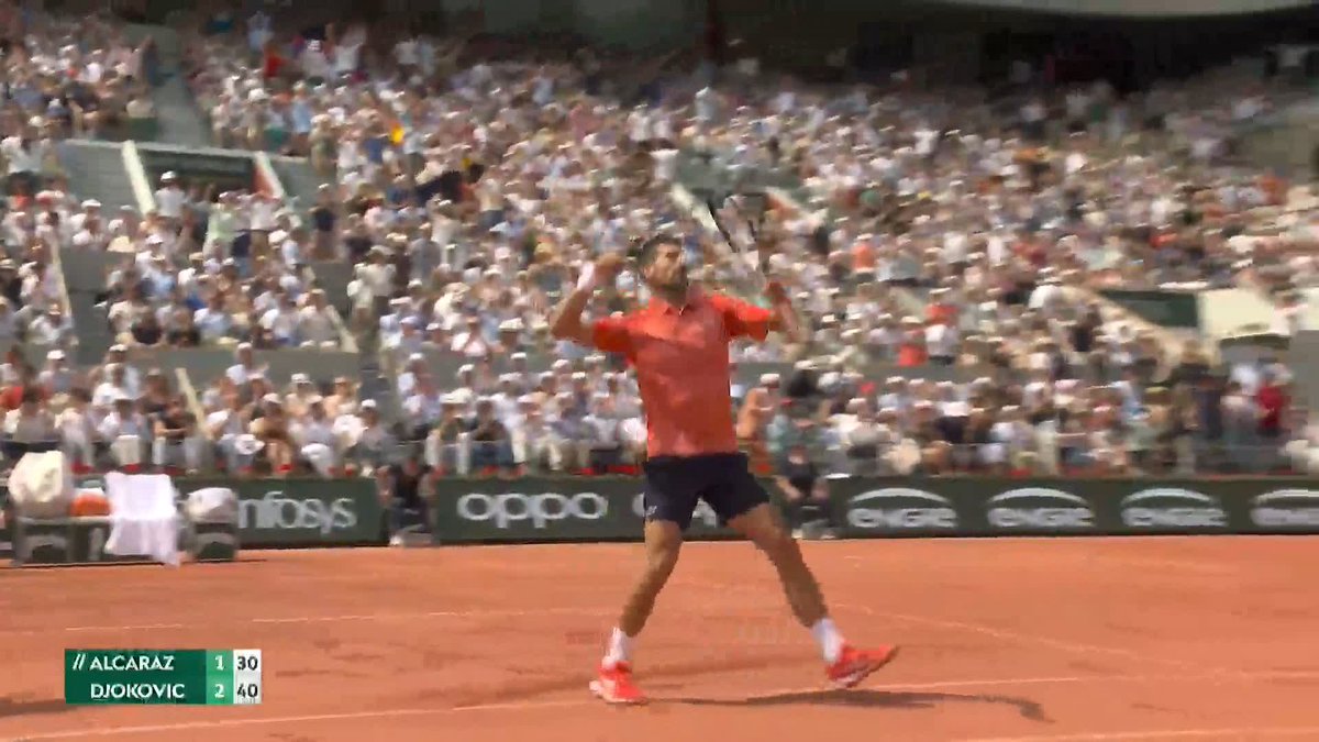 Novak doing Novak Djokovic things ✨ #RolandGarros
