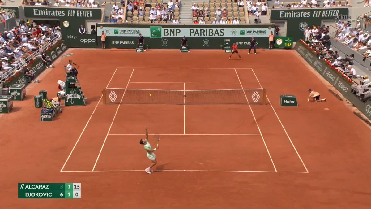 😱 MAIS C'EST INCROYABLE !!! CARLOS ALCARAZ POUR LE POINT DU TOURNOI !! #RolandGarros