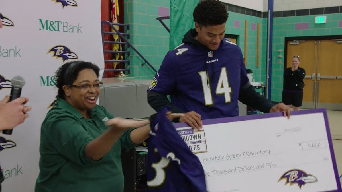 Teachers are a blessing 💜 Kyle Hamilton | M&T Bank