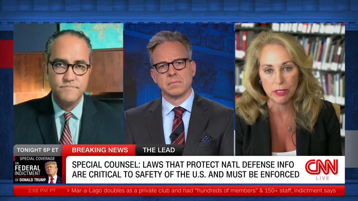 Former CIA Officer Valerie Plame: "I would have faced severe consequences" for mishandling classified documents. She discusses the Trump indictment with Jake Tapper 🦅 and former GOP Rep. and CIA agent Will Hurd