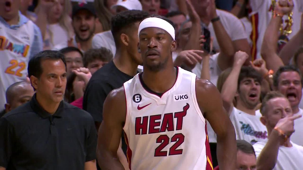 JIMMY BUTLER AT THE 1Q BUZZER 🚨