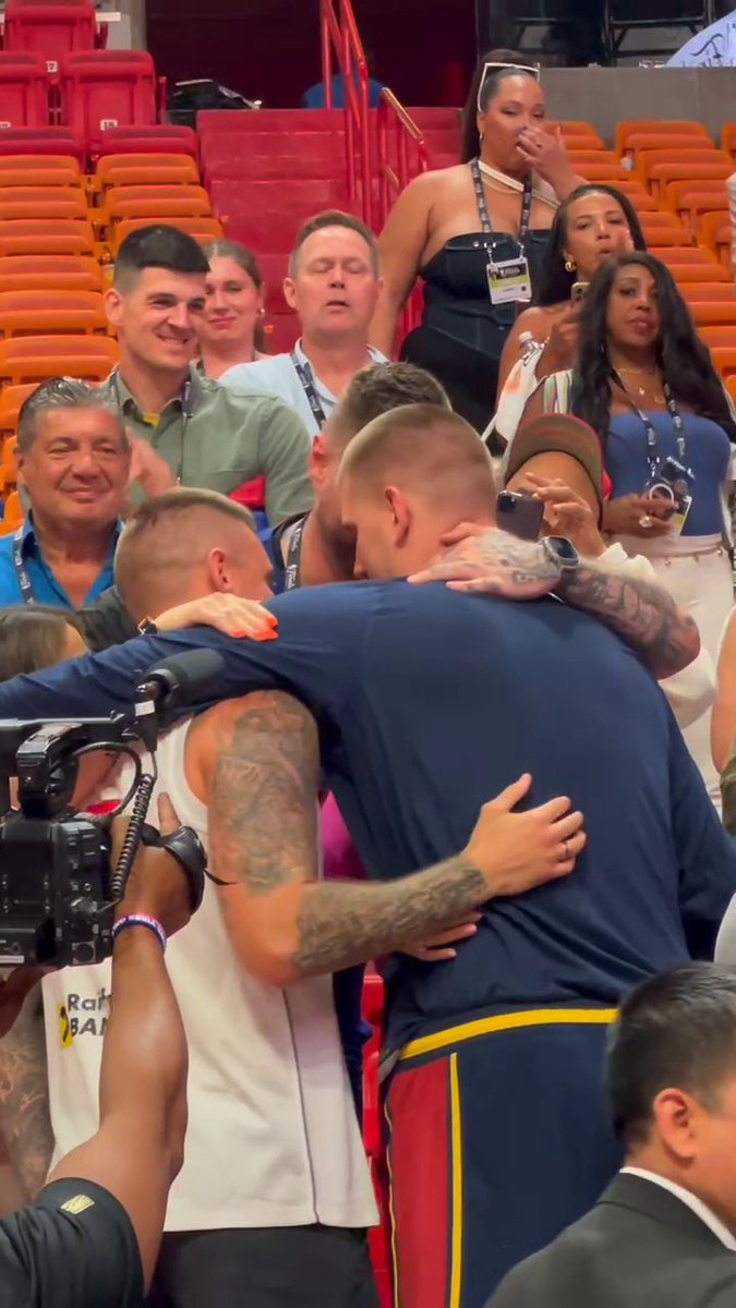 Jokic family group hug after Game 4 🫂
