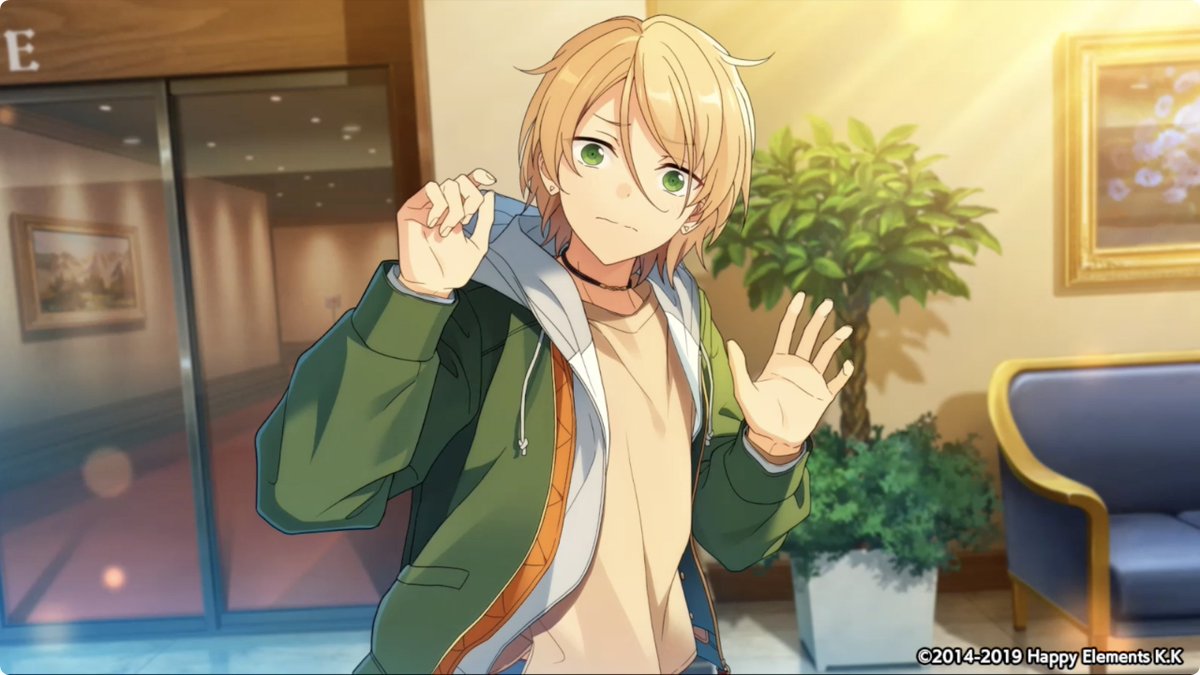 (2/2)【お知らせ】 ⭐5 白鳥 藍良のカードは開花前スチルが動く「エモーション」付き💓 アイドルストーリー[愛広がって、幸せ]のスチルシーンでエモーションが発生するほか、藍良のカードを獲得するとマイルームのイラスト表示で「エモーション」が選択可能になります♪ #あんスタ