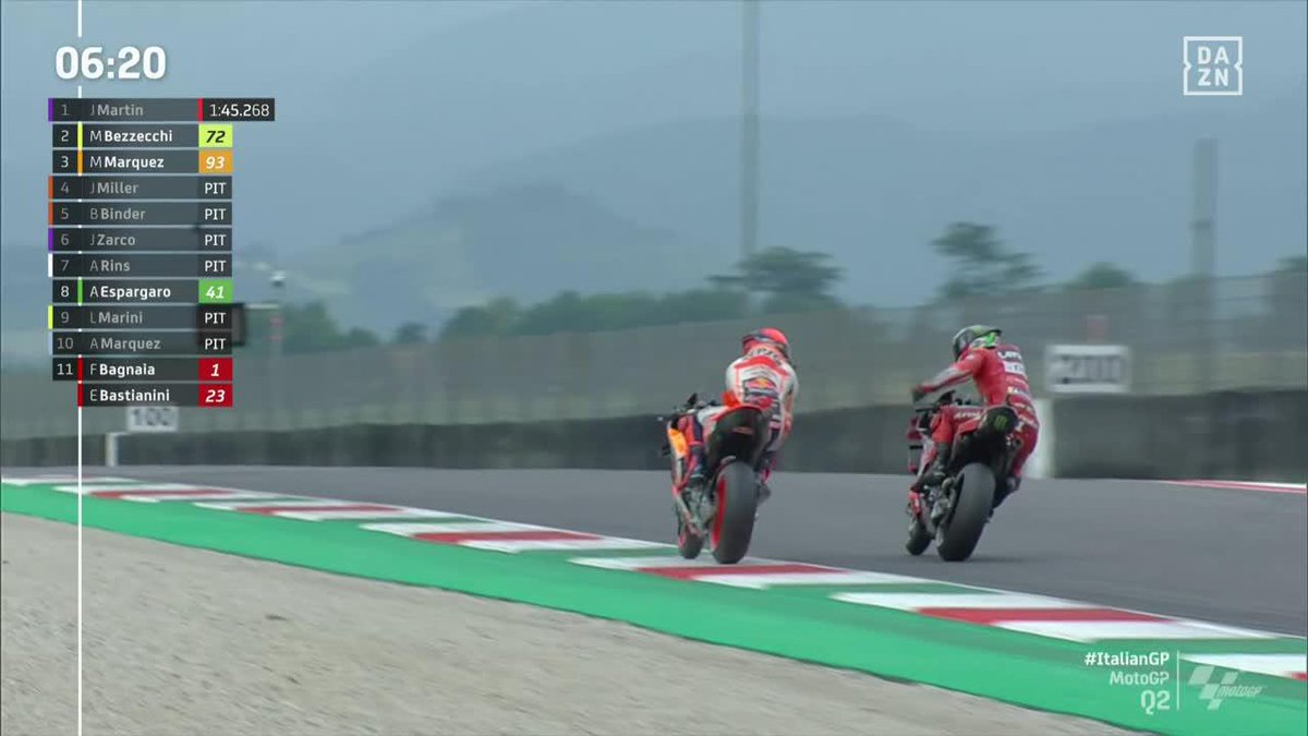MENUDO CABREO 😮 Pecco Bagnaia se enfadó mucho con Marc Márquez cuando se lo encontró saliendo del pitlane #ItalianGP 🇮🇹 #MotoGP 🏁