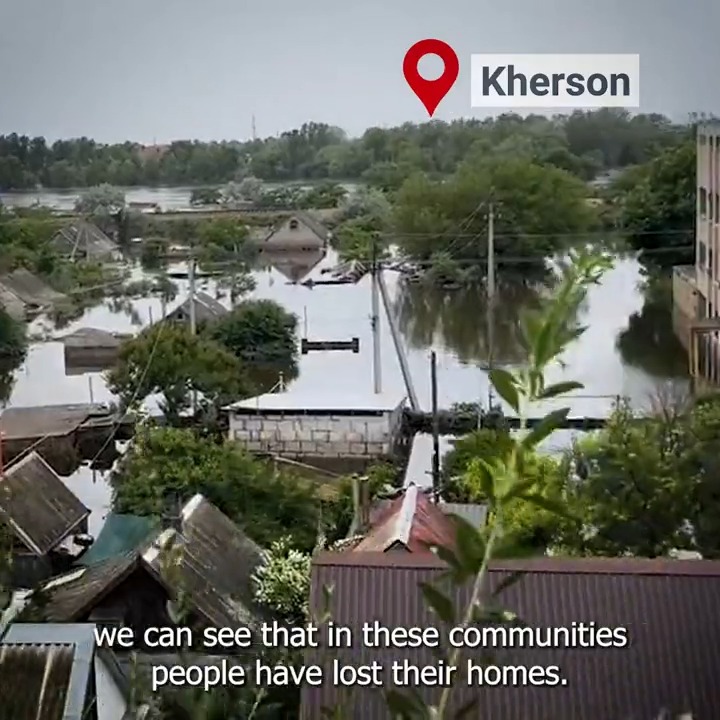 The catastrophic effects of the flooding that followed the Kakhovka Dam destruction add to the immense human suffering caused by Russia's war on Ukraine. The United Nations & NGOs are working closely with authorities & volunteers and reaching more people every day. Denise Brown explains: