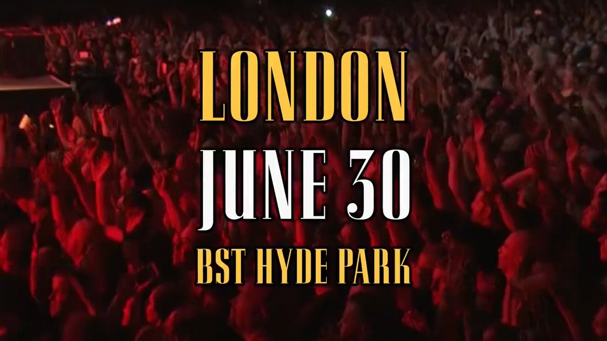 London, we’re coming to BST Hyde Park on Friday 30 June. Last chance for tickets. Are you ready?
