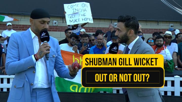 Look what Harbhajan Turbanator has to say about Shubman Gill's dismissal, as the cricketing world divides in opinions! Tune-in to #WTCFinalOnStar, LIVE now on Star Sports Network &amp; Disney+ Hotstar. #UltimateTest #BelieveInBlue #Cricket